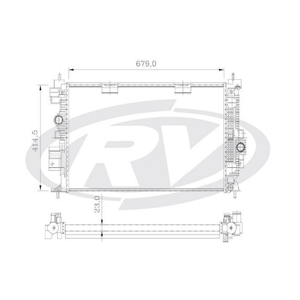 Radiador Água Visconde 12287 GM Onix/Onix Plus