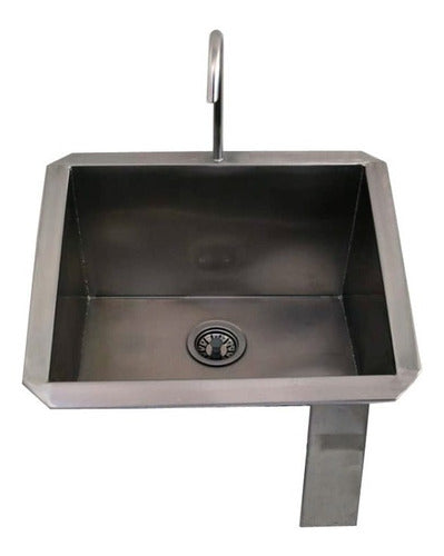 Inox Design Com Acionamento - Lavador De Mãos Inox 304