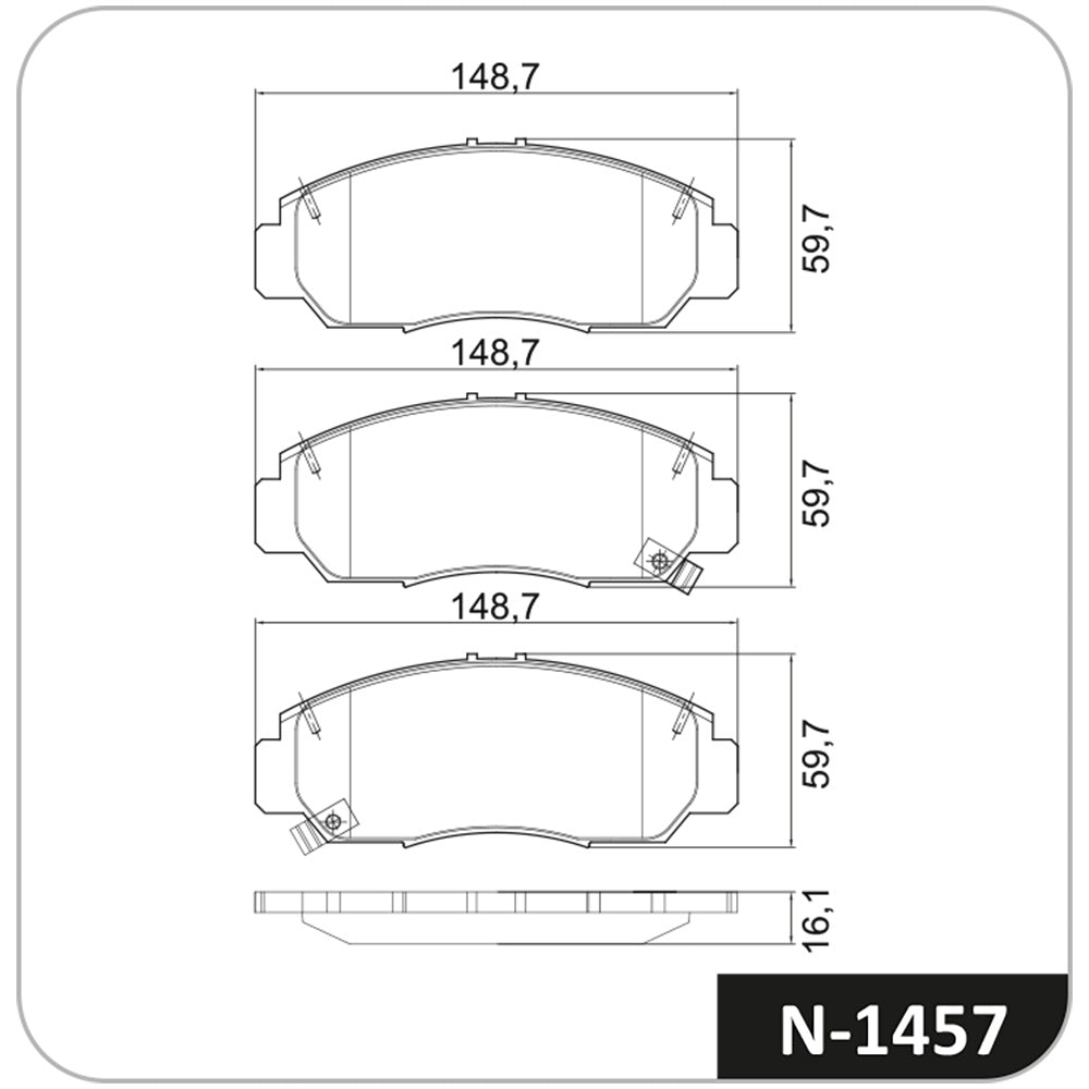 Pastilha de Freio Cobreq N-1457 Honda Civic/Accord