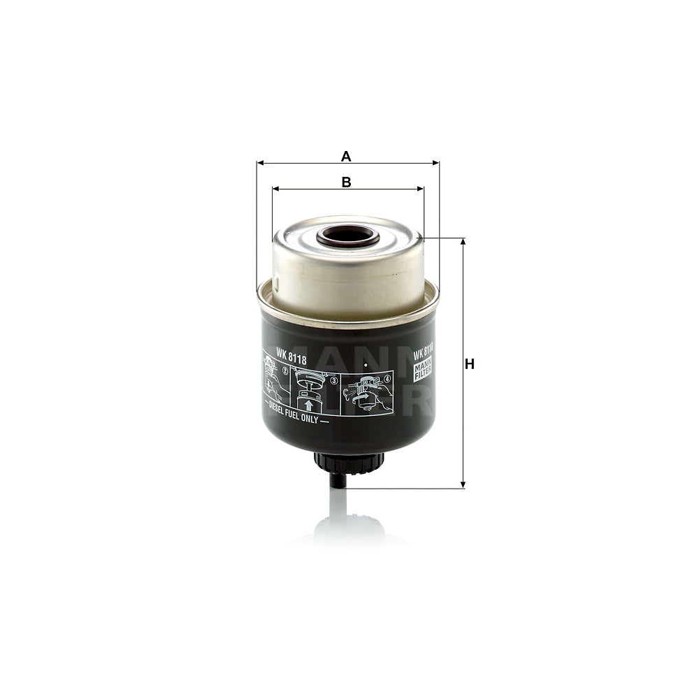 Filtro de Combustível Mann-filter WK8118 John Deere 5065 E/5055 E/5605 4X2/6110 E/6125 E/5425N/5705 4X2/5303 4X4/5303 B 4X2/5403 4X4/5705 4X4