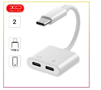 Adaptador de Áudio e Carregador Dual Type-C Para Fone de Ouvido XO XO-NB172C