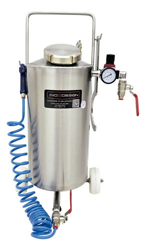Injetora Pneumática De Tempero 15 Litros Inox Design