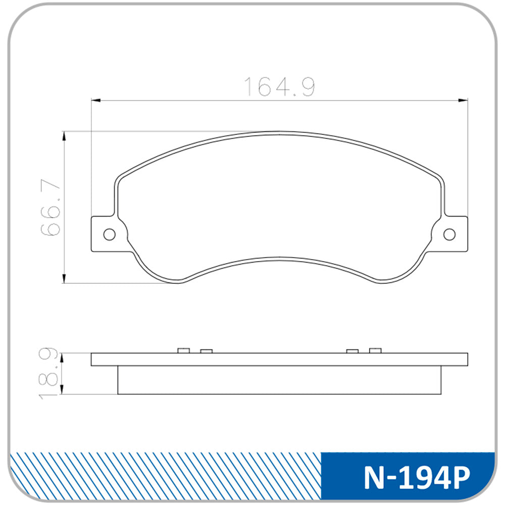Pastilha de Freio Cobreq N194P Ford Transit/Transit Chassi