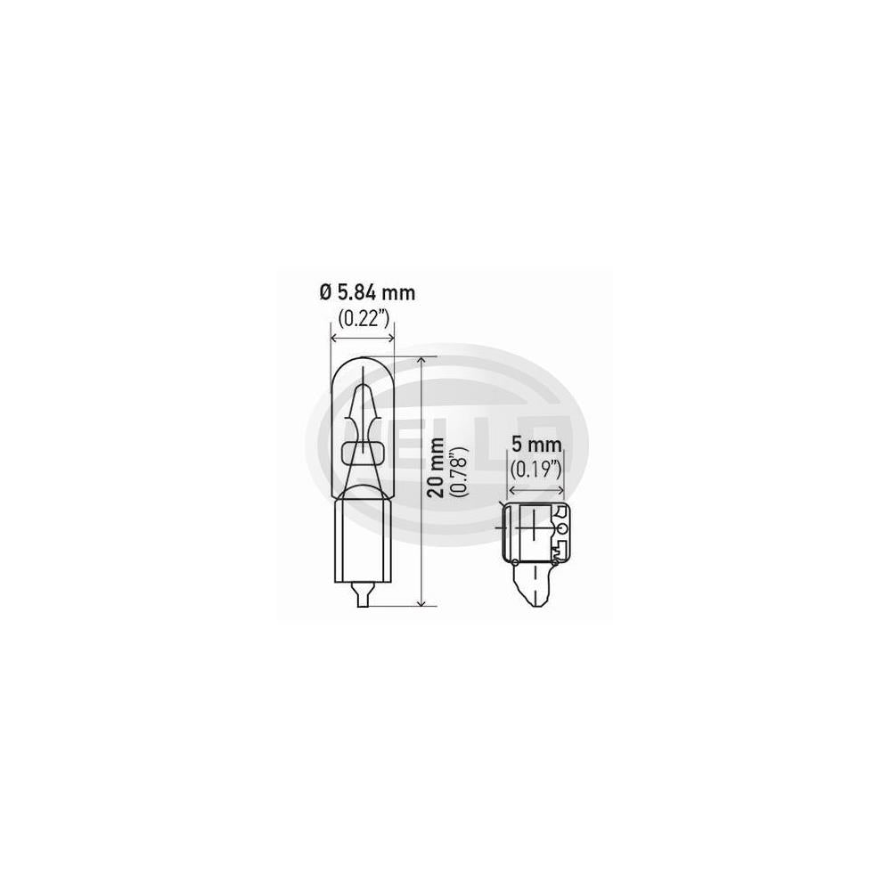 Lâmpada T1.5 12v 1.2w W2x4.6d Hella 2721 Caixa com 10 Universal Ônibus/Caminhões/Máquinas Agrícolas/Automovéis e Utilitários Leves/Motos