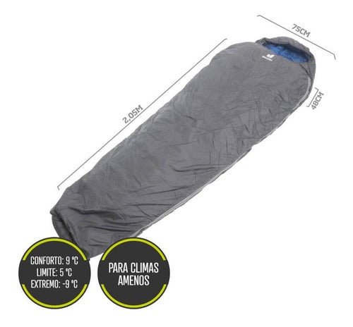 Saco De Dormir Deuter Orbit +5 New 9c A -9c Camping 2,05m