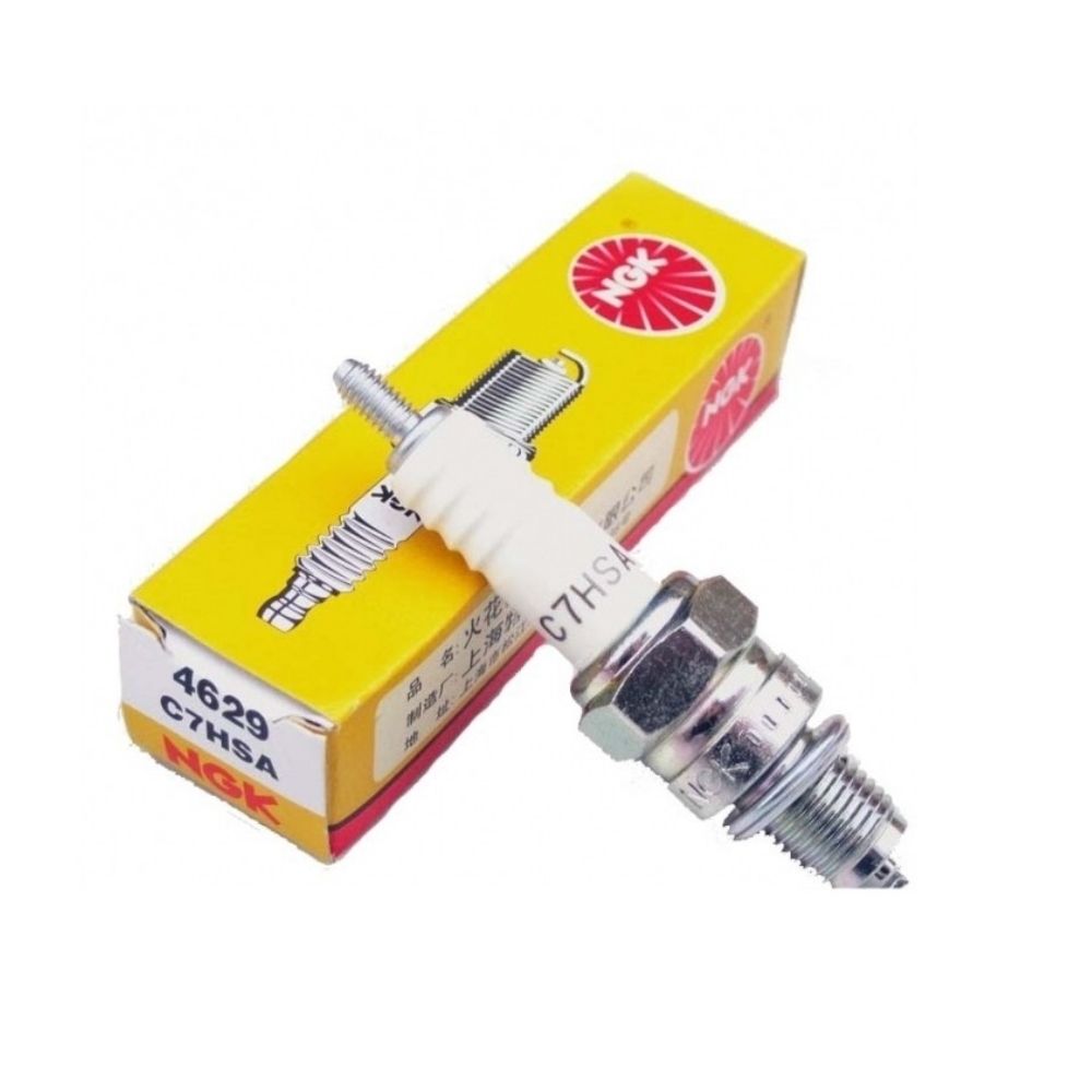 Vela Ignição Ngk C7HSA Dafra Zig 100+/Zig 50/Super 100/Laser 150, Miza Easy 125, Honda C 100 Dream/Pop 100, Kasinski Win 110/Soft 50