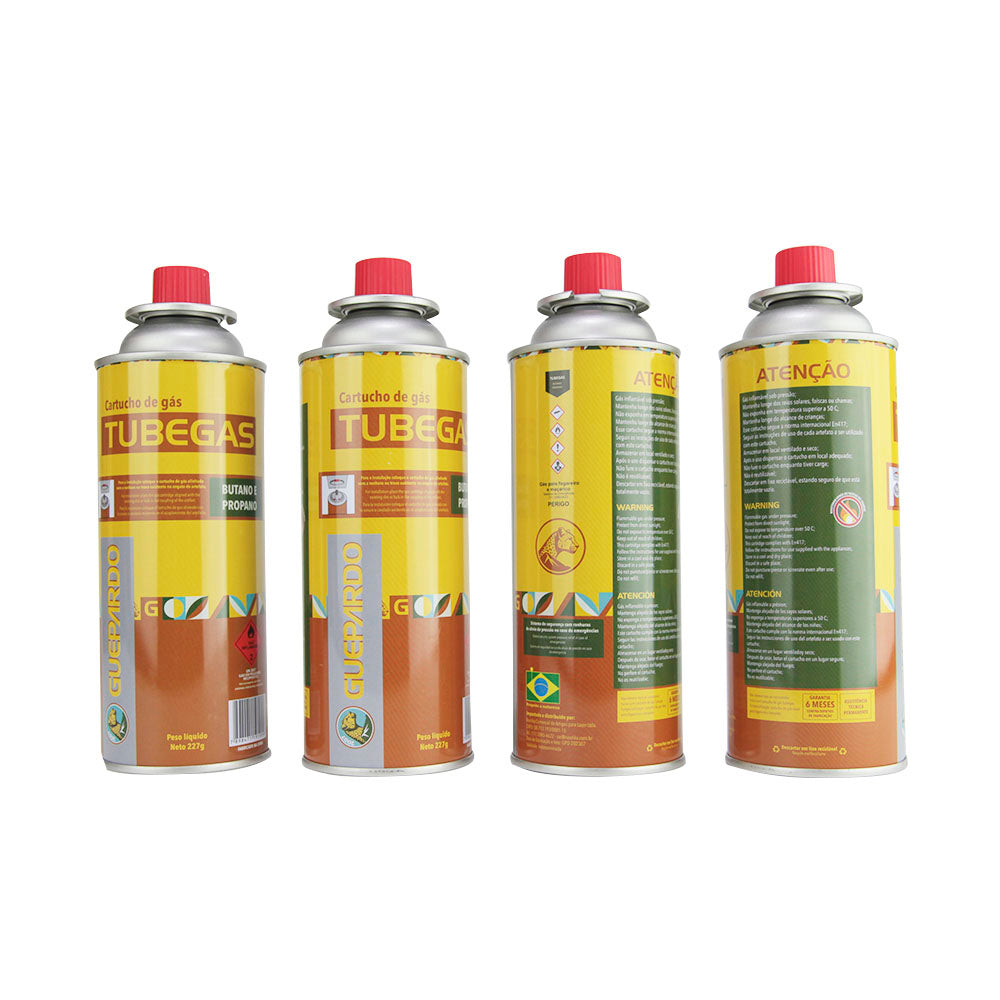 4 Latas Kit Gás Butano Refil Para Maçarico Fogão Portatil