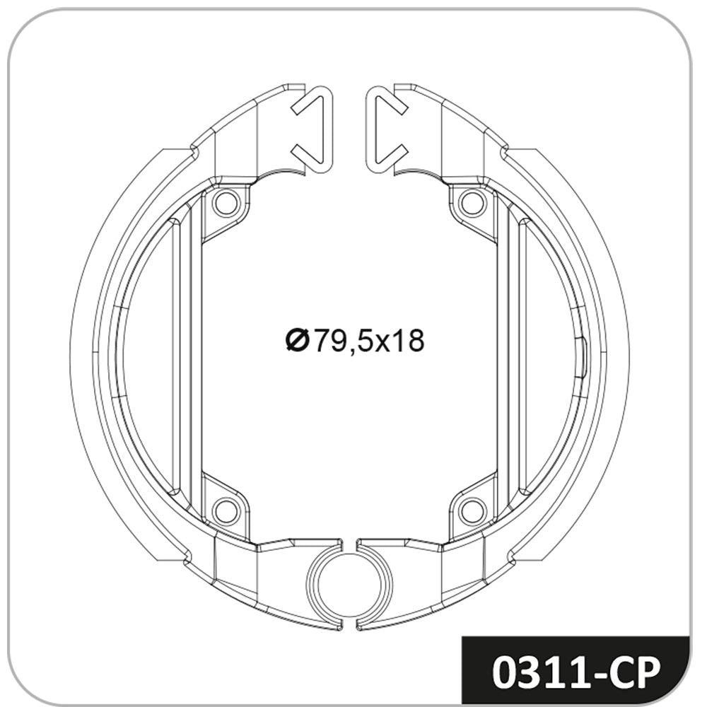Patim de Freio Cobreq 0311-CP Caloi Mobylete 50/Mobylette II/Mobylette