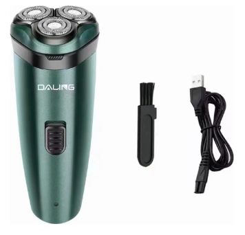 Barbeador e Aparador de Pelos Elétrico Recarregável 2 em 1 USB Daling DL-9201