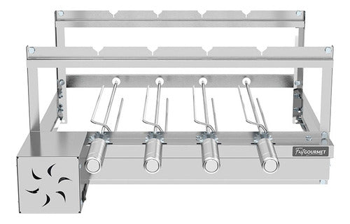Churrasqueira Elétrica Fast Gourmet 4 Espetos Aço Inox