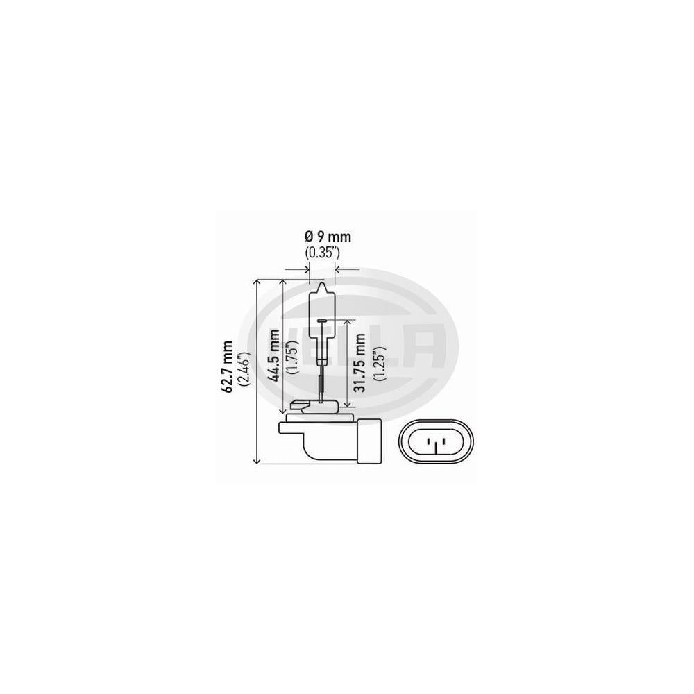 Lâmpada 12v 50w Pgj13 T3.25 H50 Hella 886 Universal Máquinas Agrícolas/Motos/Automovéis e Utilitários Leves