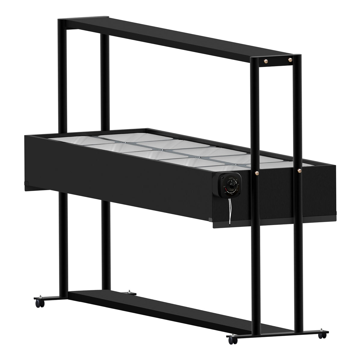 Buffet Térmico Aquecido Saro BF10 com 10 Cubas Inox, Tampa e Rodízios