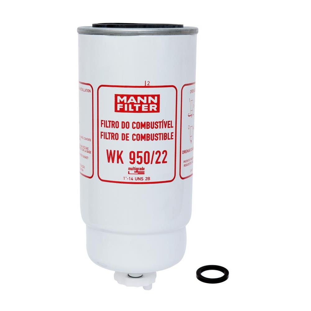 Filtro Blindado Combustível Separador d'Água Mann-filter WK950/22 Agrale MA 8.5E/MT 12.0 LE/MT 12.0 SB/MA 15.0/MA 10.0/Furgovan/MA 6000 E/8500