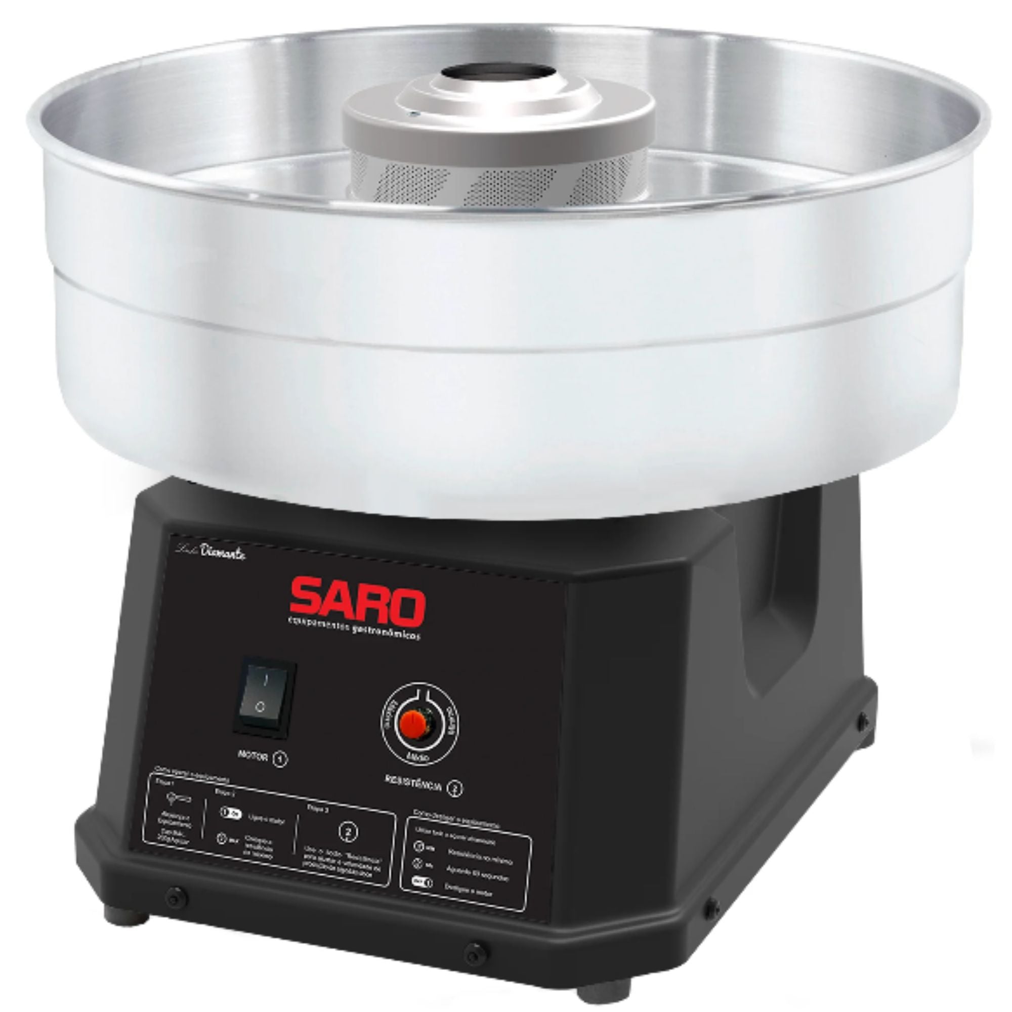 Maquina De Algodao Doce Profissional Inox Ad Bivolt Saro