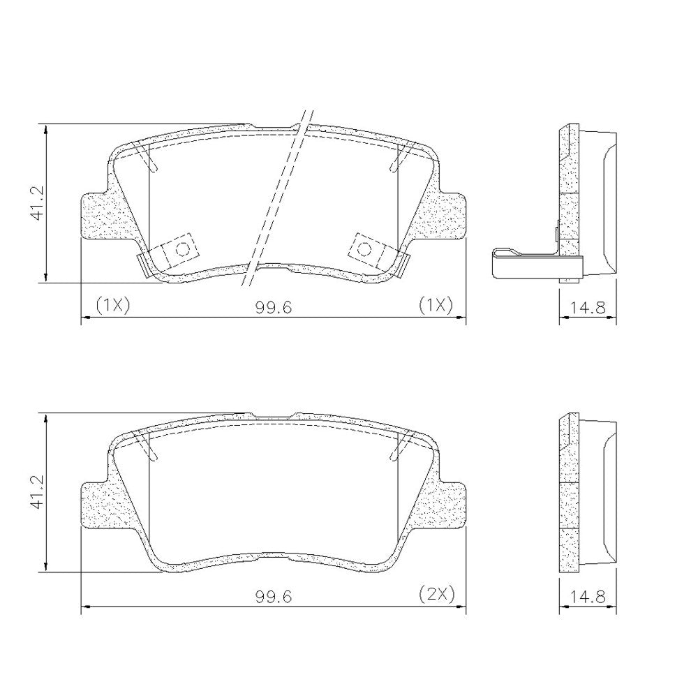 Pastilha de Freio Traseira Fras-le PD/1661 Kia Sportage/Stonic, Hyundai Tucson