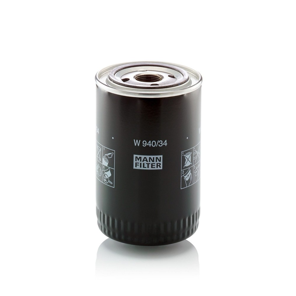 Filtro Blindado Óleo Lubrificante Mann-filter W940/34 Ford F-4000/F-350/F-250/Cargo, Case 580H