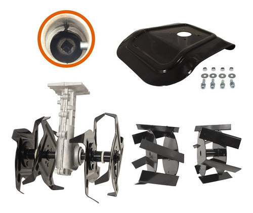 Transmissão C/ Enxada Rotativa 28mm Quadrada Roçadeira Stihl