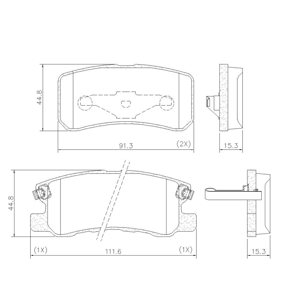 Pastilha de Freio Traseira Fras-le PD/632 PD/1788 Mitsubishi Lancer/Asx/Outlander/Pajero, Volvo C30