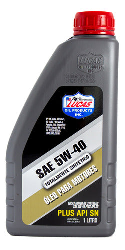 Óleo Lubrificante De Motor 100% Sintético Sae 5w40 Api Sn +