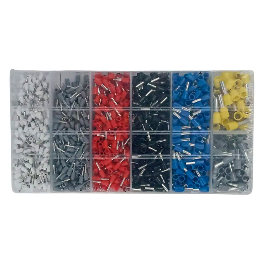 Kit Alicate Crimpar Box Com 1900 Terminal Ilhós 0.25 A 6mm2