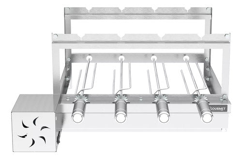 Churrasqueira Elétrica Fast Gourmet 4 Espetos Aço Inox