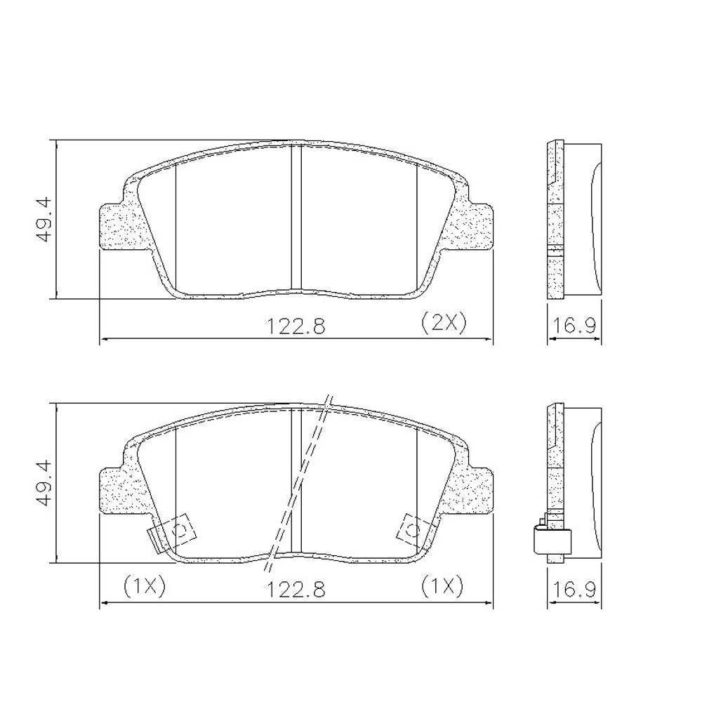 Pastilha de Freio Dianteira Fras-le PD/1441 PD/1788 Hyundai HB20/HB20 S/HB20 X