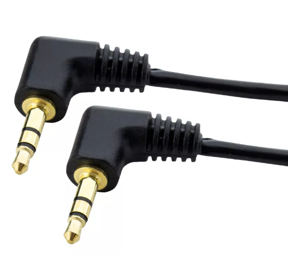 Cabo de Áudio P2 para P2 com Conectores 90 Graus 1,5 m Banhados a Ouro IT-Blue LE-804C