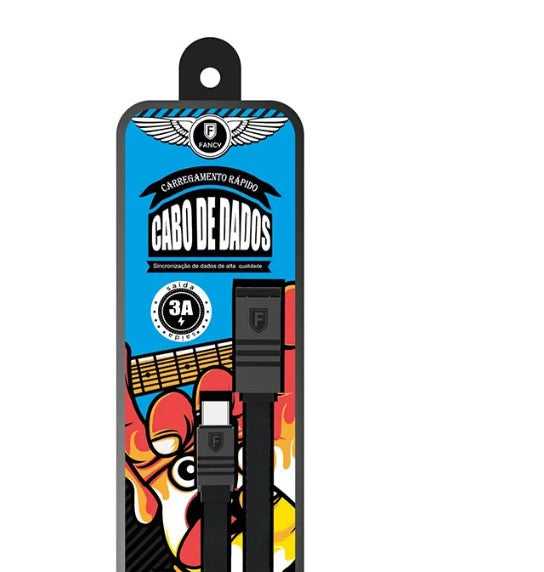 Cabo de Dados Turbo USB Para Type-C 3.0 1 Metro Fancy CA223