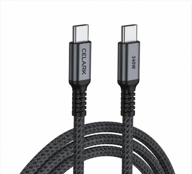 Cabo de Dados Type-C para Type-C 2m 48V 5A 240W Celark CE-C1313CC-2M