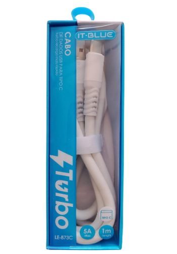Cabo de Dados USB para Type-C 1M 5A Carregamento Rápido IT-Blue LE-873C