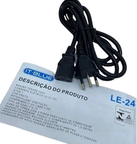 Cabo de Força Para Computador 1,5 Metros IT-Blue LE-24