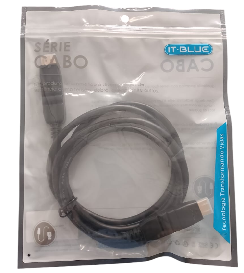 Cabo HDMI para HDMI 180 Graus 1,8m IT-Blue LE-6624-1.8M