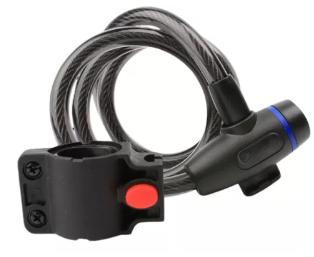 Cadeado Antifurto para Bicicleta com Chave 12 x 1200mm Luatek LK-BL04