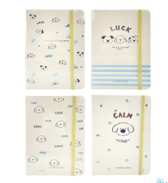Caderno Capa Dura Doguinhos Formato A5 Folhas Pautadas Uniso CPD-A5-079