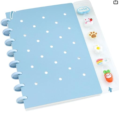 Caderno de Disco A5 com Pins para Organização e Anotações Uniso CPD-A5-074