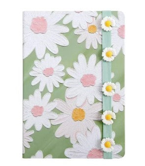 Caderno Flor com Elástico A5 Capa Dura 96 Folhas Pautadas Uniso CPD-A5-0257