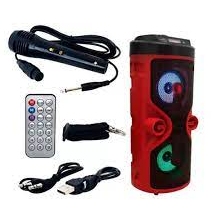 Caixa de Som Bluetooth RGB com Microfone, Controle Remoto e Alça 20W Grasep D-S13