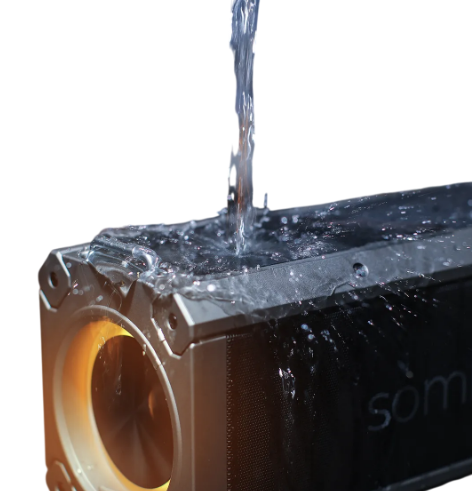 Caixa de Som Bluetooth RGB com 2 Microfones sem Fio Resistente à Água Grasep D-XK305