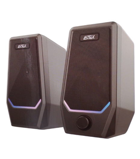 Caixa de Som para Computador com Fio RGB 10W (5W x 2) P2 e USB Aitek ACS-4507