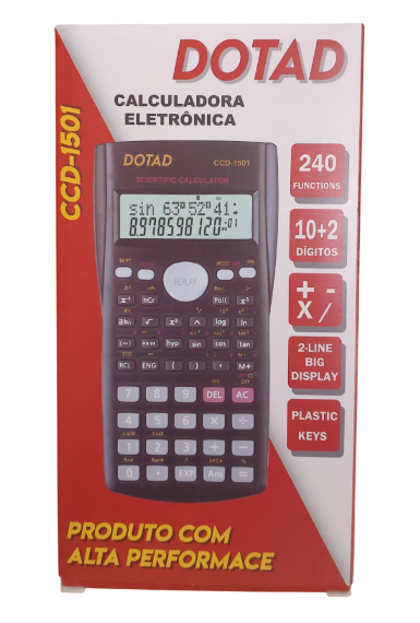 Calculadora Científica 12 Dígitos para Estudantes e Profissionais Dotad CCD-1501