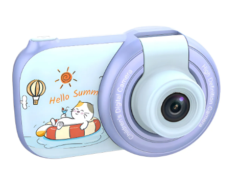 Câmera Digital Compacta Cute Cam Tela 2,4" 48MP Oberon OR-CF1005 com Cordão e Cabo USB