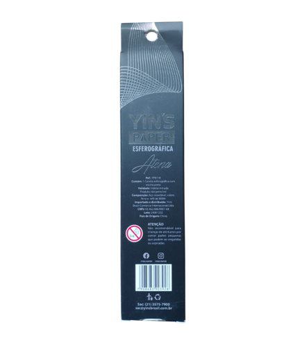 Caneta Executiva Atena Tinta Preta Yins Paper YP8118