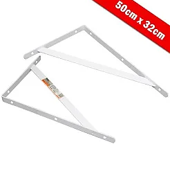 Cantoneira Mão Francesa Branca 50cm x 32cm Bestfer BFH1171