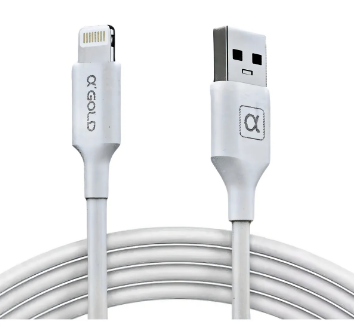 Carregador USB para iPhone com 2 Portas USB 1m 5V 4.1A A'Gold CA28-2