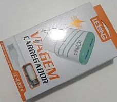 Carregador Turbo de Tomada com 2 Portas USB e Cabo V8 5.1A Lelong LE-228FV