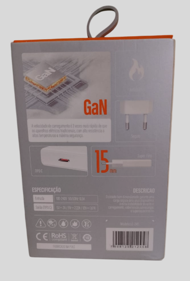 Carregador Turbo Pro para Celular com Entrada Type-C 20W Lelong LE-245