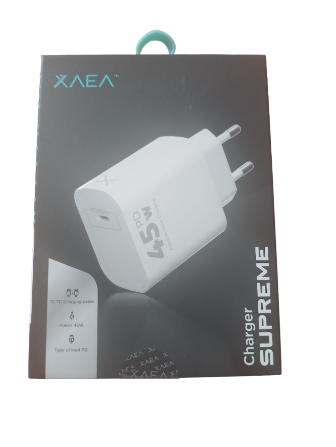 Carregador Type-C para Type-C com 1 Porta USB-C 45W e Cabo Supreme Xaea MODX-B04