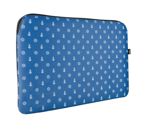 Case Para Notebook Slim 15.6" Poá Marinho em Neoprene Resistente à Água Reliza 000407 18632