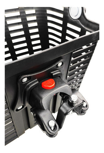 Cesta Dianteira Removível C/ Alça Plástico P/ Bike Preta