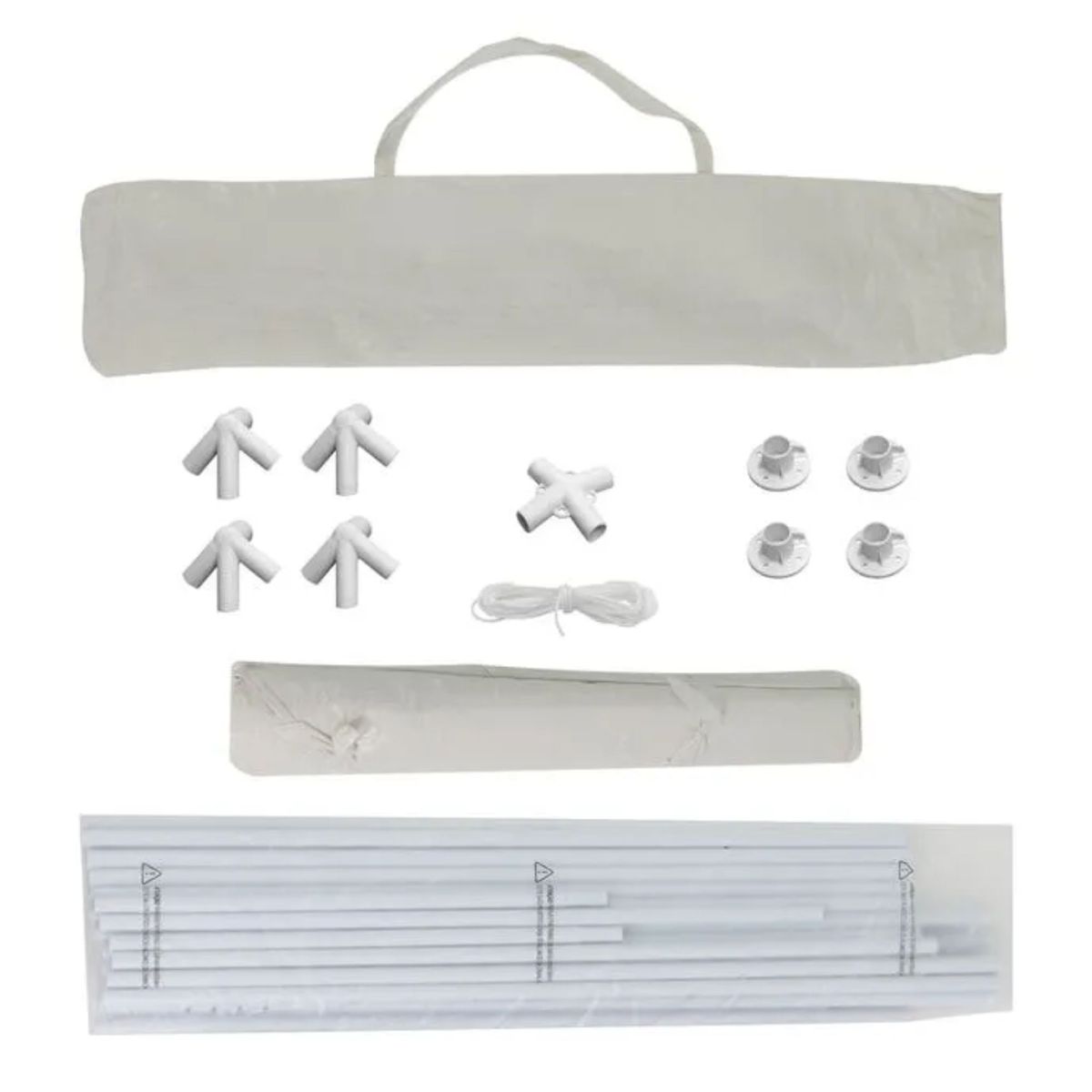 Tenda Barraca De Praia 3x3 Gazebo Camping + Bolsa Transporte - Branco